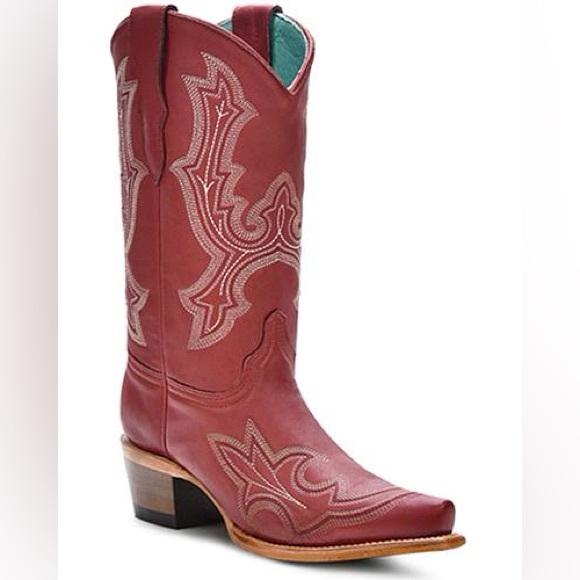 Red Corral Girls' Embroidered Western Cowboy Boots Snip Toe Size